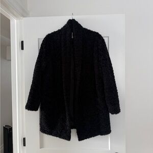 Wilfred Women's Black Fuzzy Coat